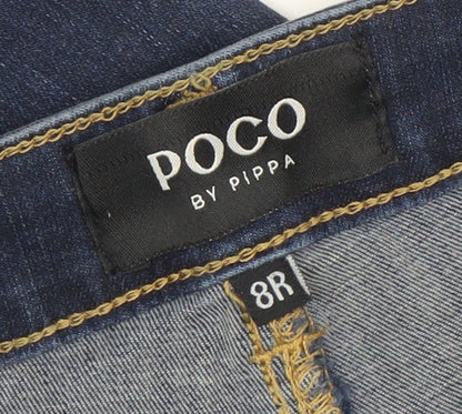 Womens UK Size 8R POCO by Pippa Slim Fit Skinny Blue Jeans