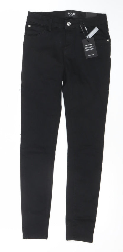 Womens UK Size 8 POCO by Pippa Slim Fit Skinny Black Jeans