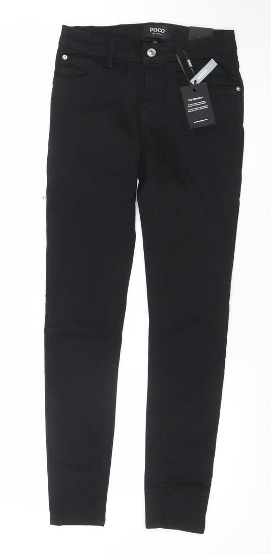 Womens UK Size 8 POCO by Pippa Slim Fit Skinny Black Jeans