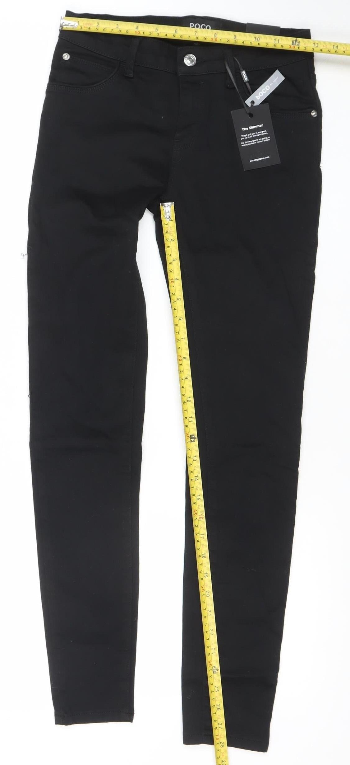 Womens UK Size 8 POCO by Pippa Slim Fit Skinny Black Jeans