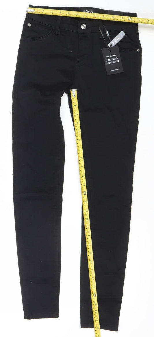 Womens UK Size 8 POCO by Pippa Slim Fit Skinny Black Jeans
