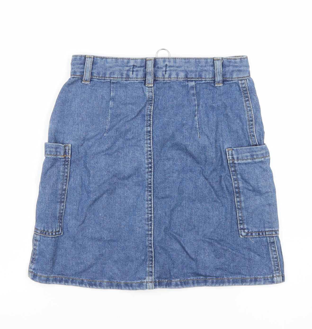 Womens UK Size 4 Denim Co. Cargo Denim Skirt