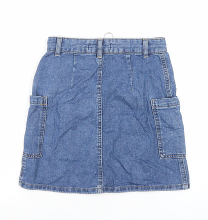 Womens UK Size 4 Denim Co. Cargo Denim Skirt