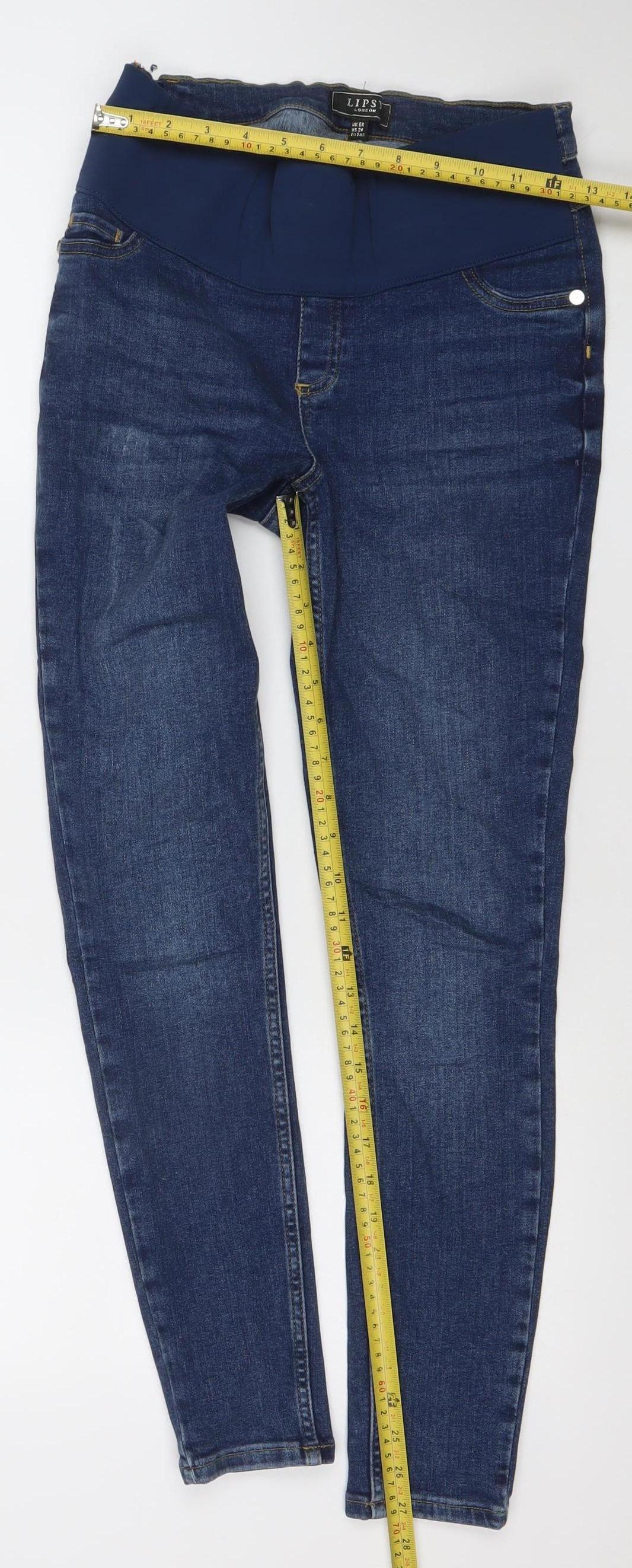 Lipsy Women’s Blue Maternity Skinny Jeans Size 6R