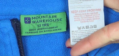 Boys UK Size 13 Years Mountain Warehouse Blue Basic Jacket