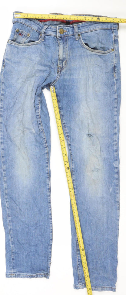 Fashion Never Stops Men's Blue Straight Denim Jeans W32 L32