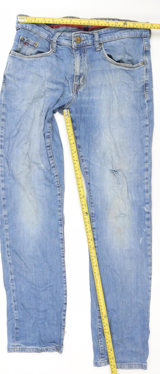 Fashion Never Stops Men's Blue Straight Denim Jeans W32 L32