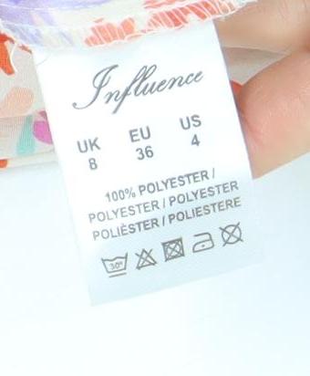 Influence Women’s Multicoloured Floral Midi Fit & Flare Puff Sleeve Dress Size 8