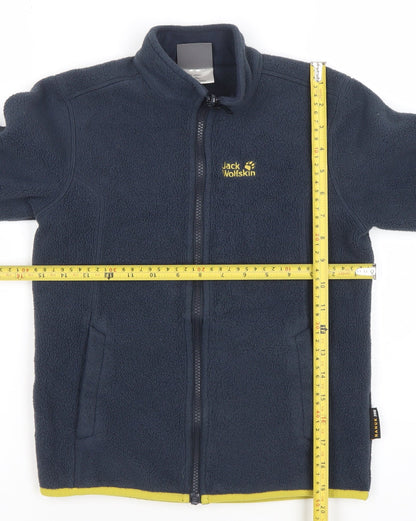 Jack Wolfskin Boys Blue Full Zip Fleece Jacket Size 12 Years