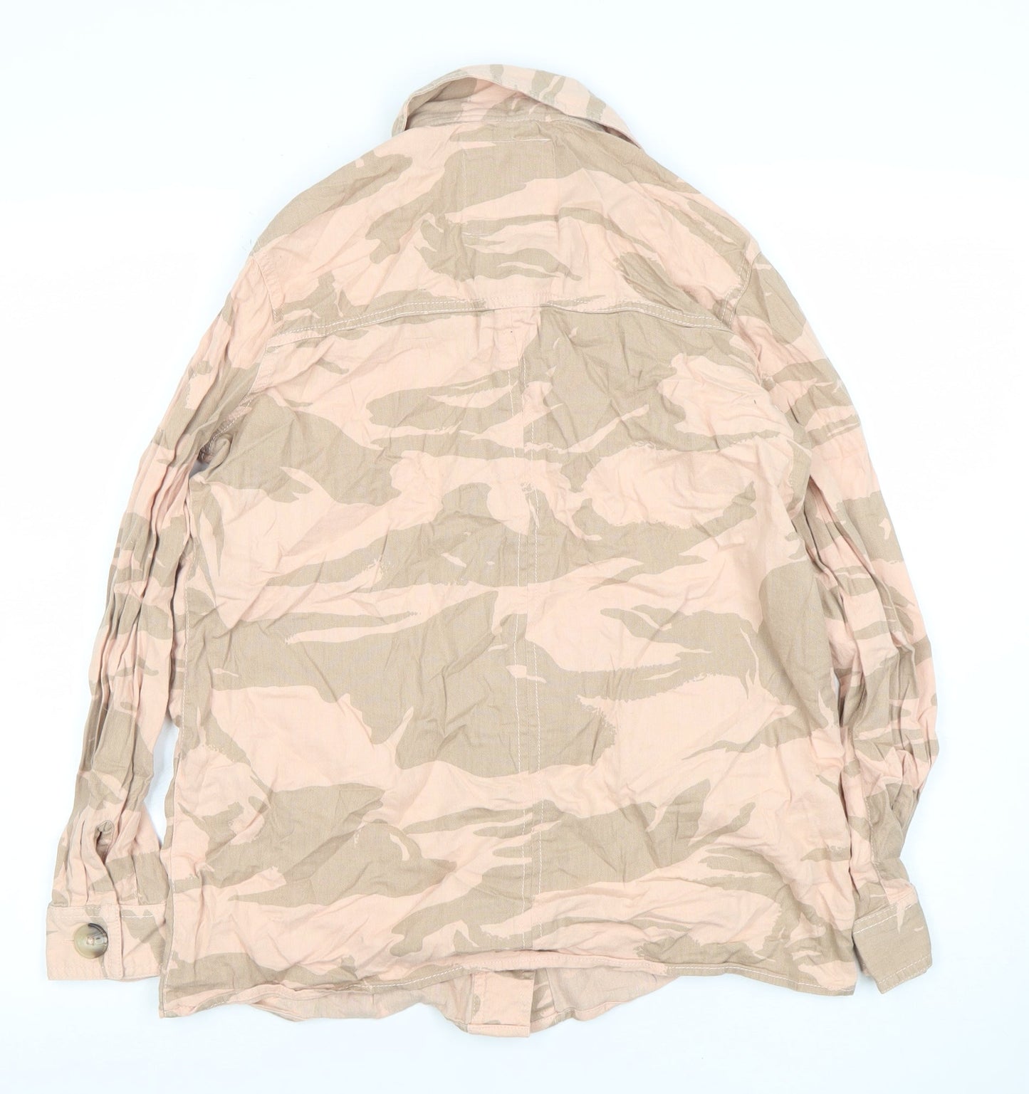 Womens UK Size S River Island Beige Military Jacket