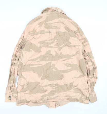 Womens UK Size S River Island Beige Military Jacket