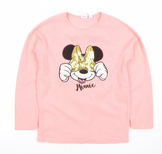 Girls UK Size 11-12 Years Disney Pink Pullover T-Shirt