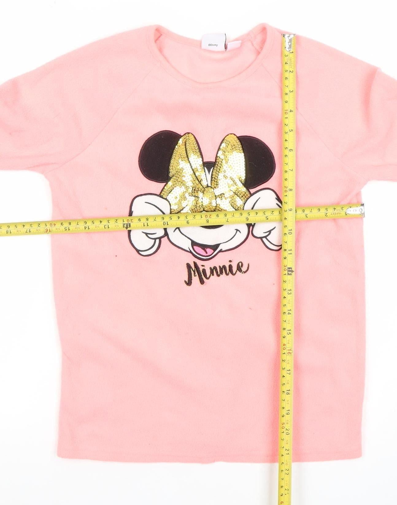 Girls UK Size 11-12 Years Disney Pink Pullover T-Shirt