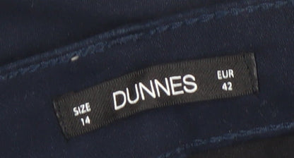 Womens UK Size 14 Dunnes Regular Fit Straight Blue Jeans