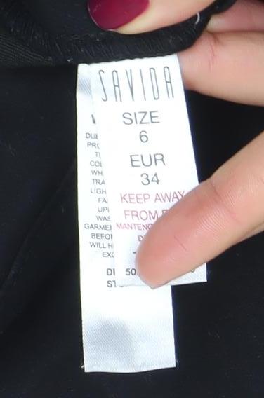 Womens UK Size 6 Savida Slim Fit Skinny Black Jeans