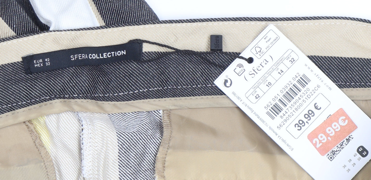 Womens UK Size 14 Sfera Relaxed Fit CasualTravel Multicoloured Trousers