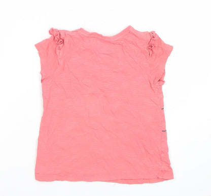 F&F Girls Pink Unicorn Graphic Short Sleeve Cotton T-Shirt 3-4 Years