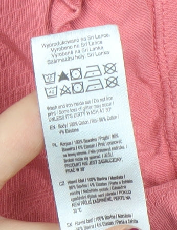 F&F Girls Pink Unicorn Graphic Short Sleeve Cotton T-Shirt 3-4 Years