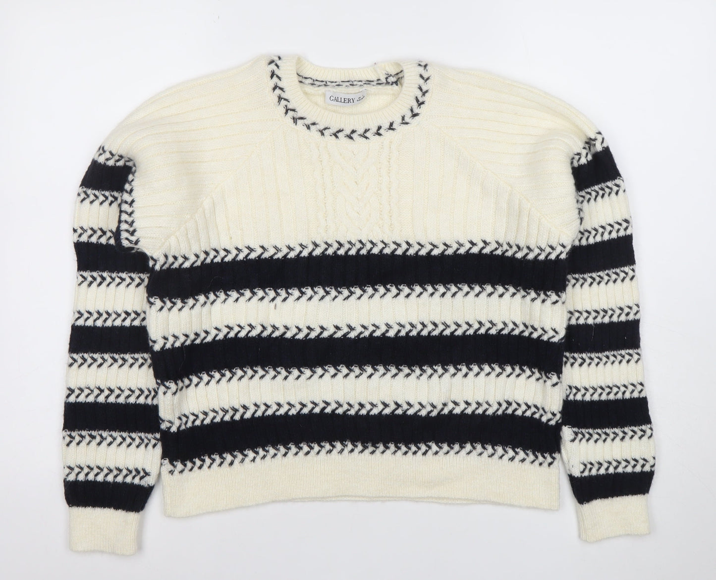 Womens UK Size S Callery Ivory Pullover Jumper