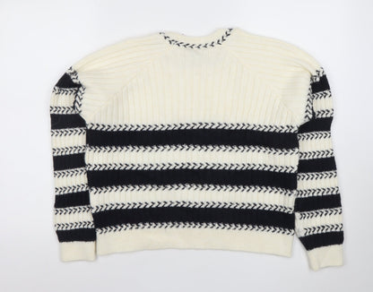 Womens UK Size S Callery Ivory Pullover Jumper