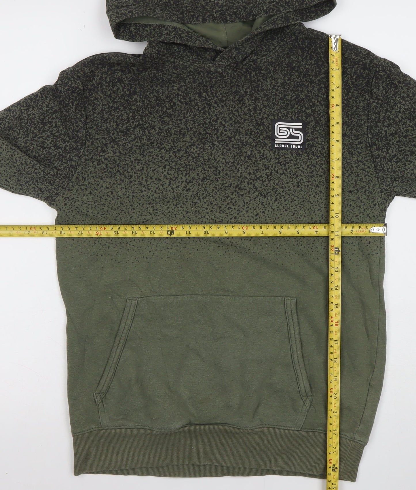 Boys UK Size 13-14 Years H&M Green Pullover Hoodie