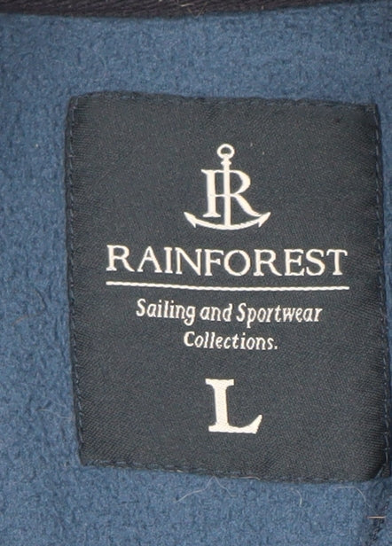 Mens UK Size L Rainforest Blue Basic Jacket