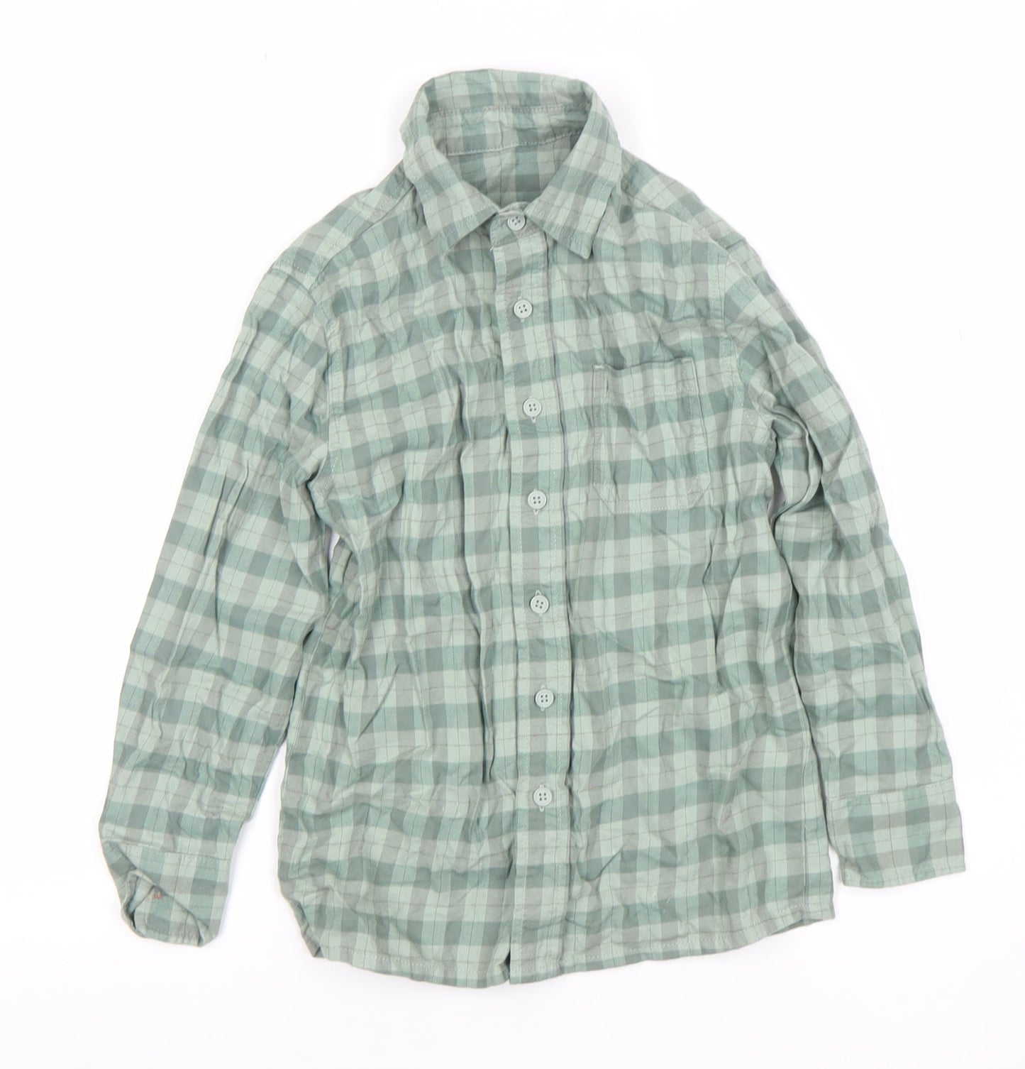 Boys UK Size 6-7 Years Dunn & Co Green Basic Button-Up