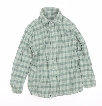 Boys UK Size 6-7 Years Dunn & Co Green Basic Button-Up