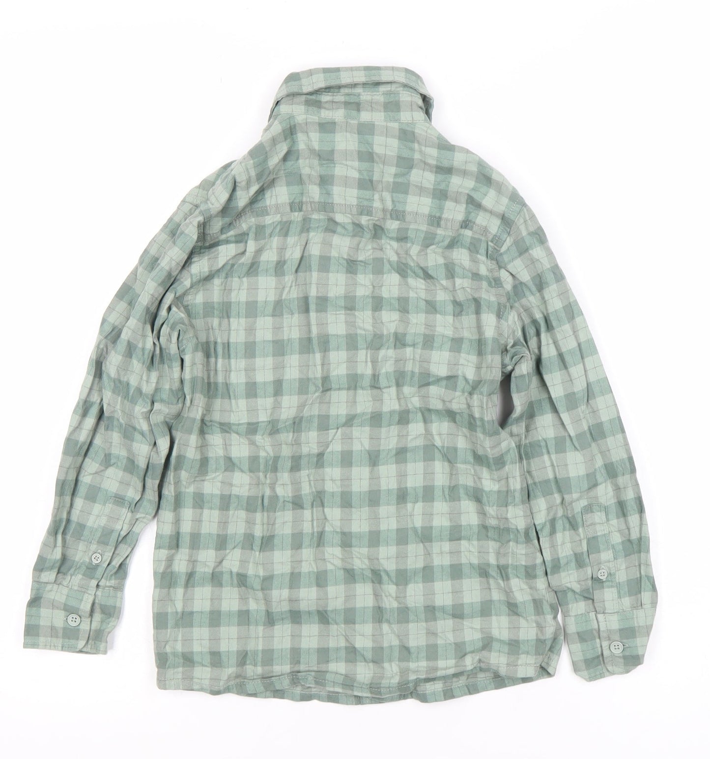 Boys UK Size 6-7 Years Dunn & Co Green Basic Button-Up