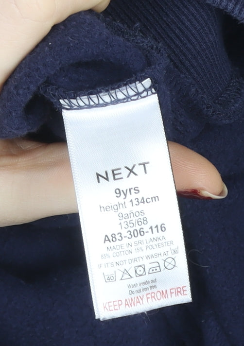 Girls UK Size 9 Years NEXT Blue Pullover Hoodie