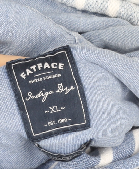 Womens UK Size XL FatFace Blue Pullover Hoodie