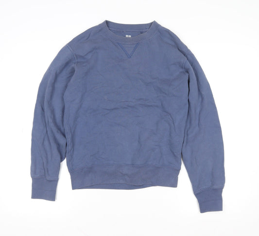 Mens UK Size XS Uniqlo Blue Pullover Sweatshirt