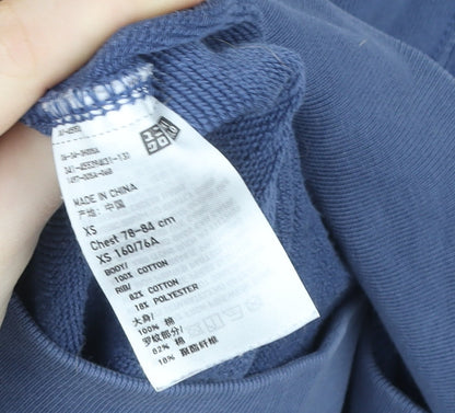 Mens UK Size XS Uniqlo Blue Pullover Sweatshirt