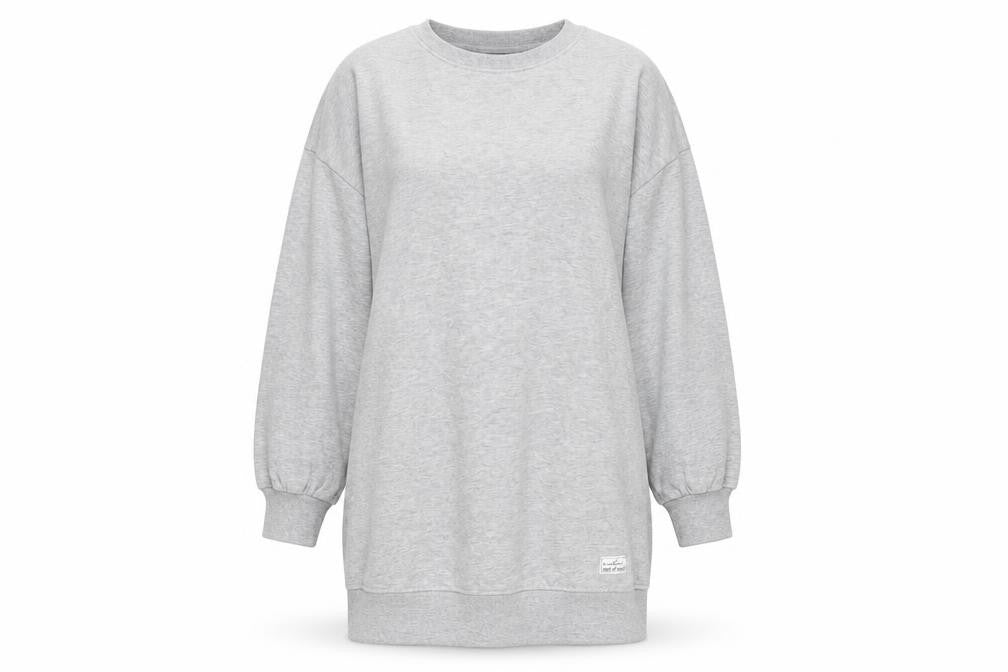 ESMARA Women Grey Long Sleeve Pullover Sweatshirt Size M Cotton Blend