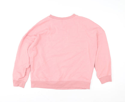 George Women Pink California Graphic Pullover Sweatshirt Size M