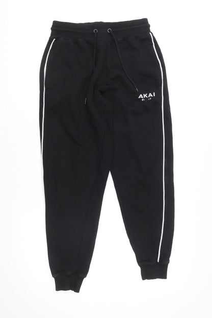 AKAI Men's Black Jogger Trousers L Fleece Activewear Pants