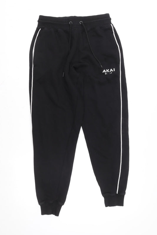 AKAI Men's Black Jogger Trousers L Fleece Activewear Pants
