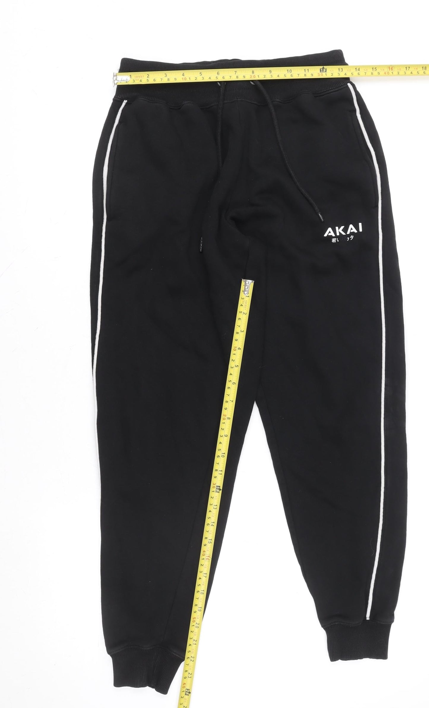 AKAI Men's Black Jogger Trousers L Fleece Activewear Pants
