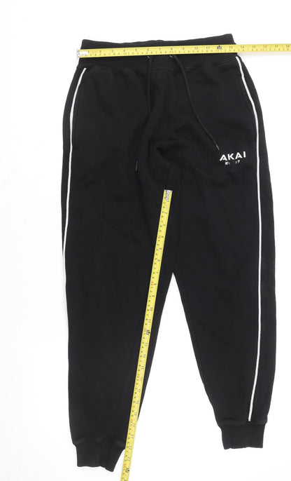 AKAI Men's Black Jogger Trousers L Fleece Activewear Pants