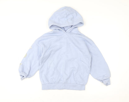 Girls UK Size 7-8 Years Marks and Spencer Blue Pullover Hoodie