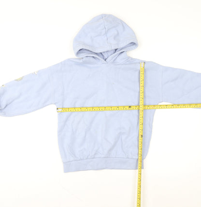 Girls UK Size 7-8 Years Marks and Spencer Blue Pullover Hoodie