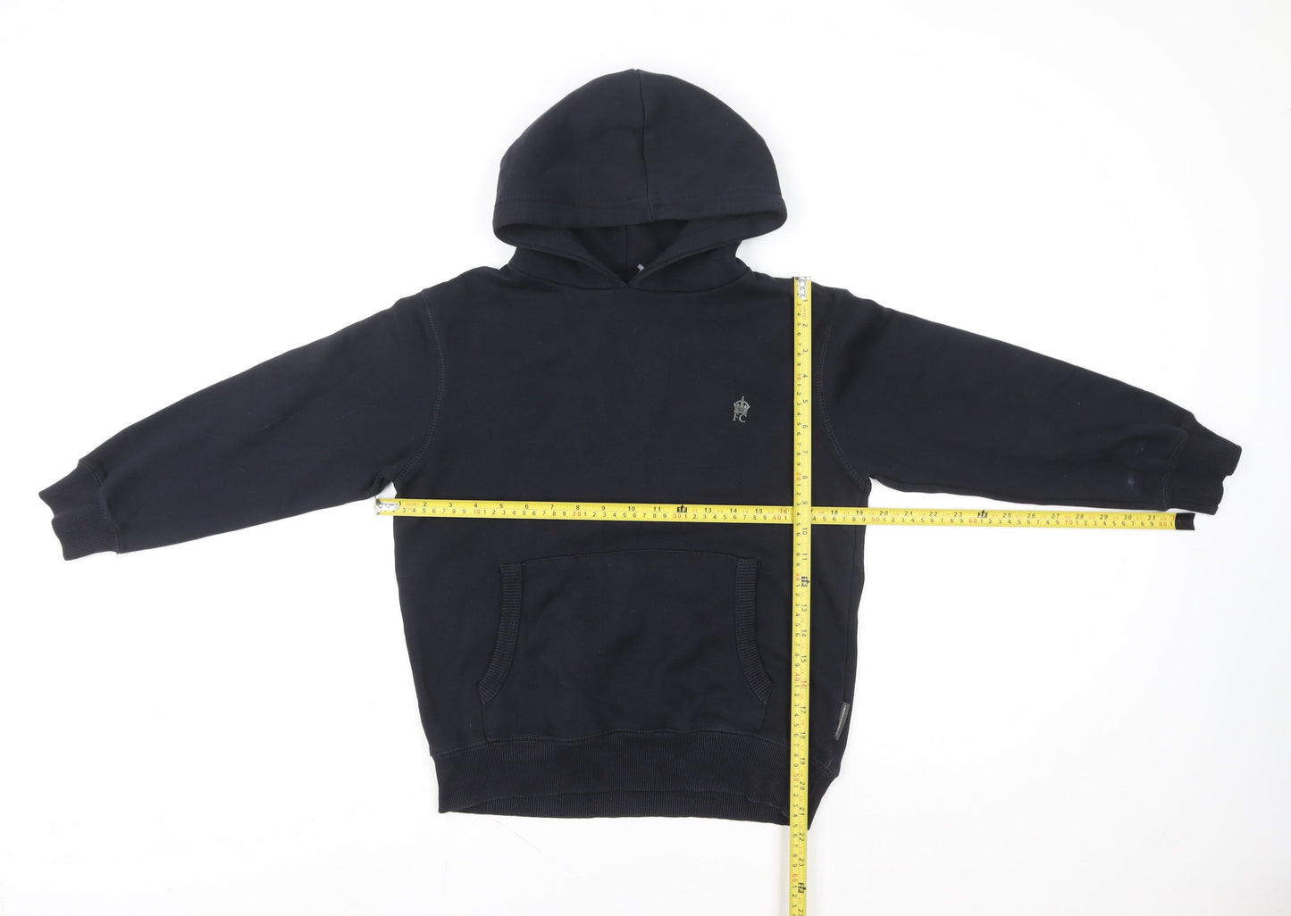 Boys UK Size 11-12 Years French Connection Black Pullover Hoodie
