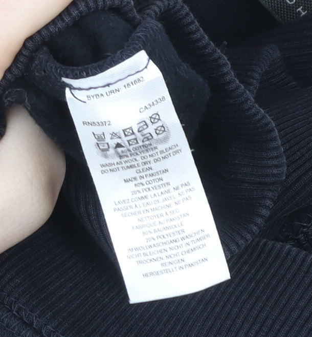Boys UK Size 11-12 Years French Connection Black Pullover Hoodie