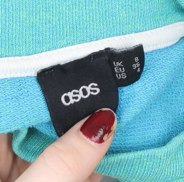 Womens UK Size 8 ASOS Green Pullover Sweatshirt