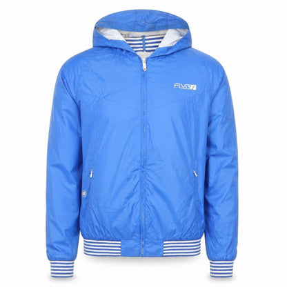 Mens UK Size L FLY53 Blue Windbreaker Coat