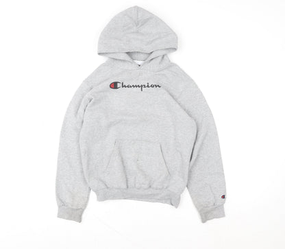Girls UK Size M Champion Grey Pullover Hoodie
