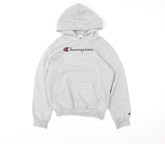 Girls UK Size M Champion Grey Pullover Hoodie