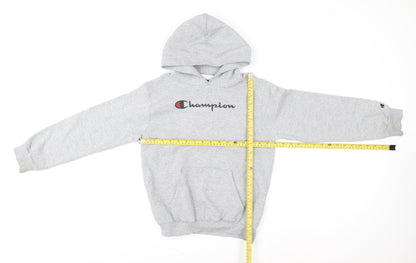 Girls UK Size M Champion Grey Pullover Hoodie