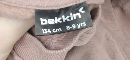 Girls UK Size 8-9 Years Bekkin Brown Pullover T-Shirt