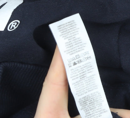 Primark Penn Men's Black Pullover Hoodie M USA Graphic Cotton Blend